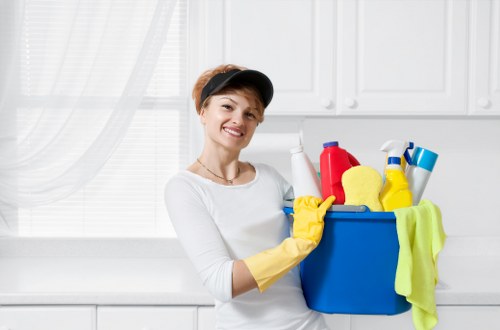 Deep cleaning a corner sofa in a Chiswick apartment