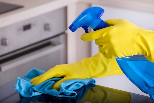 Checklist and equipment used for a thorough property cleaning service