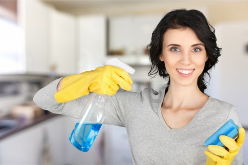 Washroom cleaning and sanitising in a Chiswick office